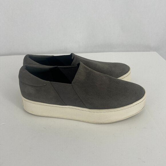 Vince Gray Suede Warren Eco Sneaker - Picture 2 of 12